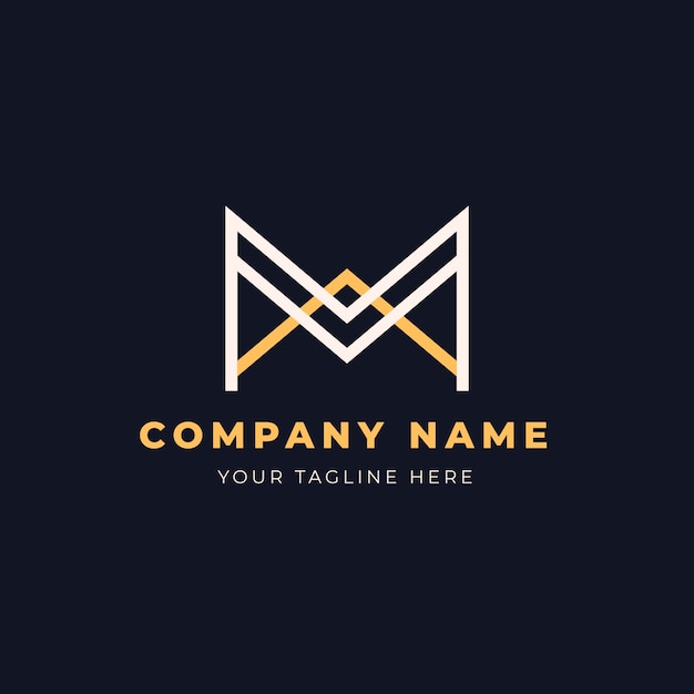 Vector flat design mm logo template