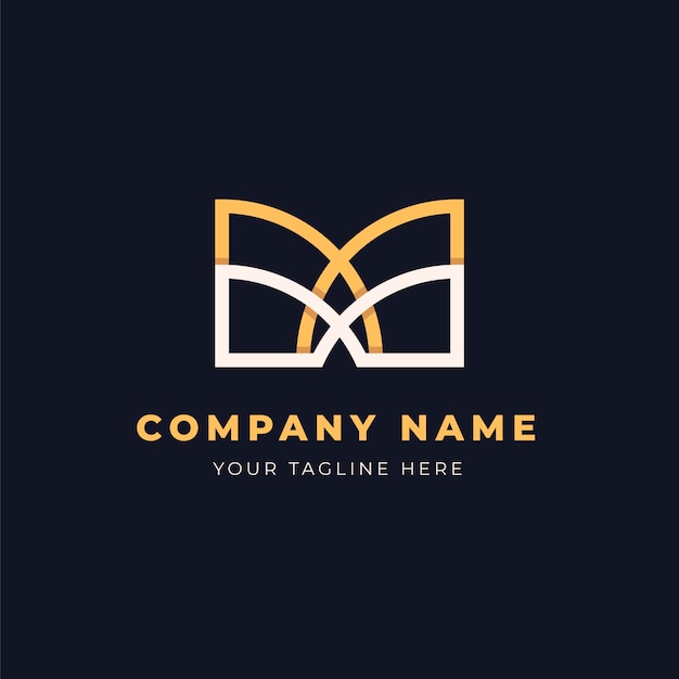 Flat design mm logo template