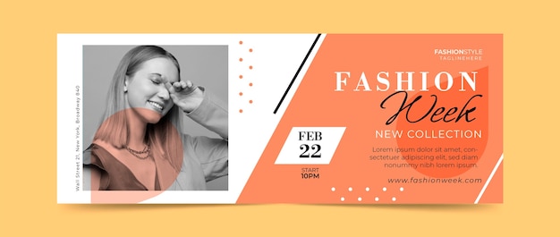 Vector flat design modeshow facebook omslag