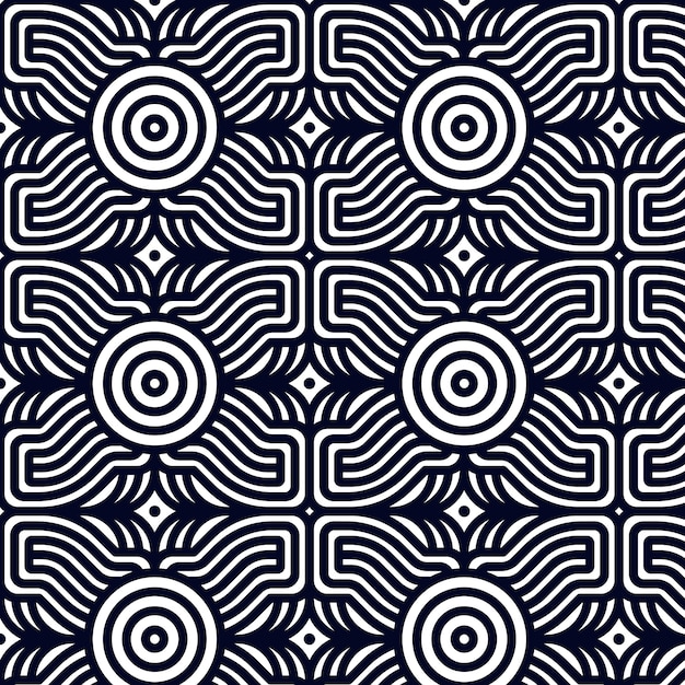 Vector flat design monochromatic pattern