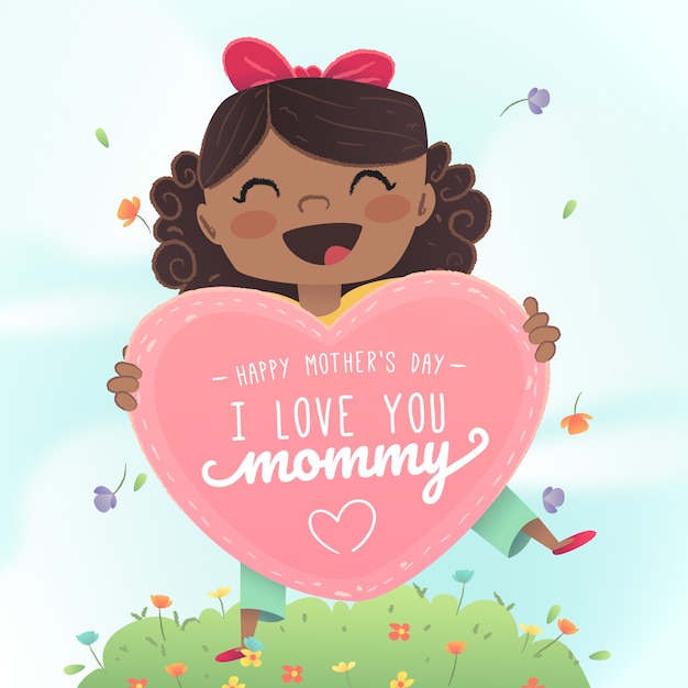 Flat design mother's day event