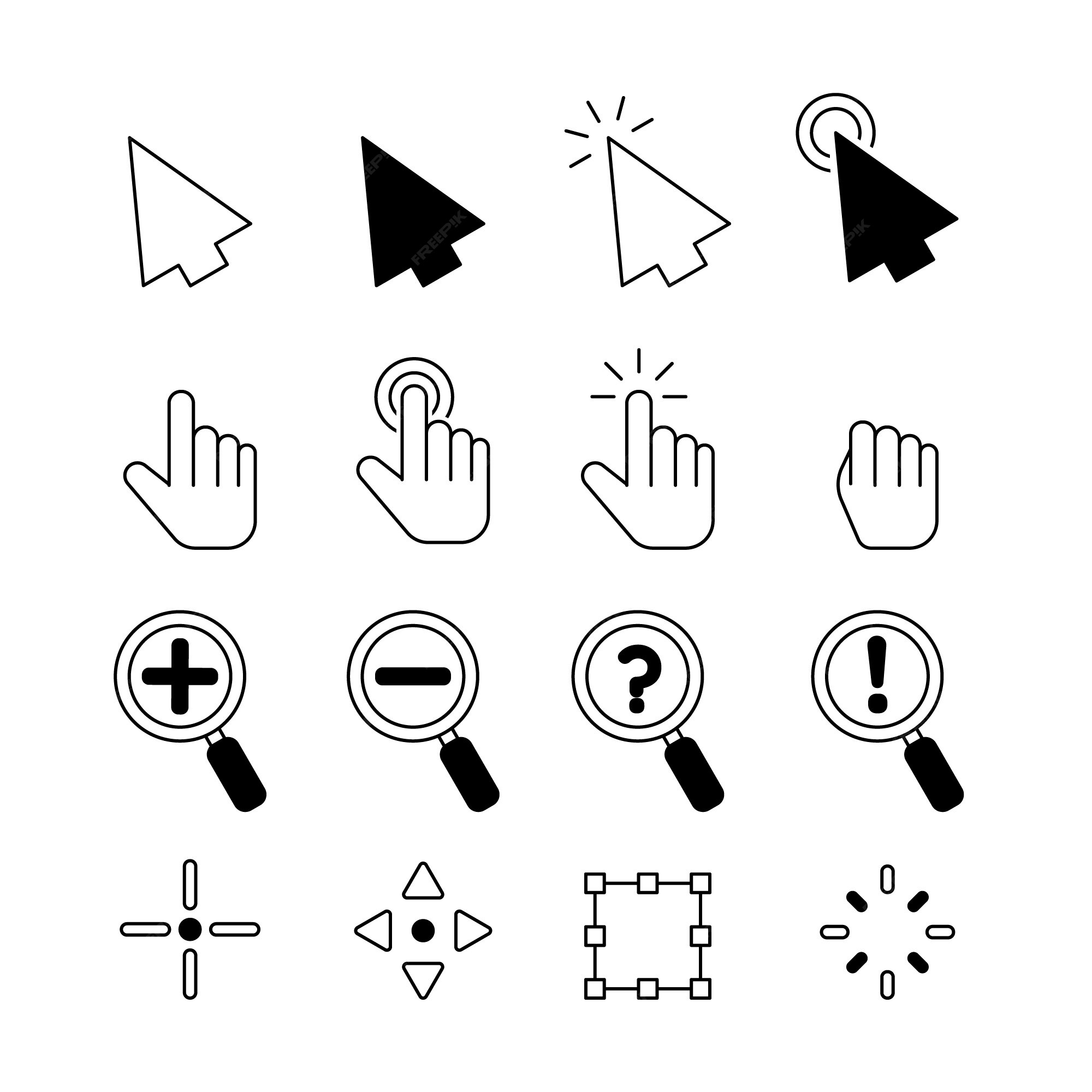 Premium Vector | Flat design mouse cursor element