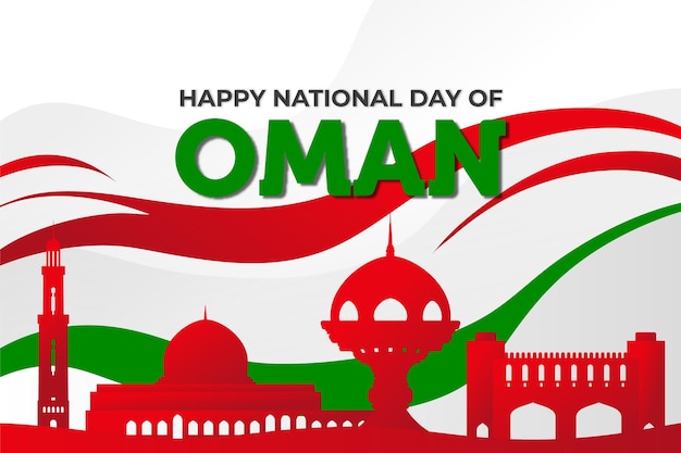 Flat design national day of oman