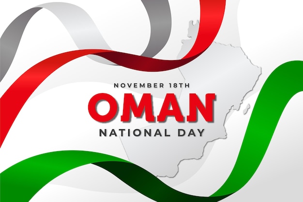 Flat design national day of oman