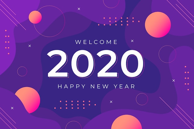 Flat design new year 2021 background