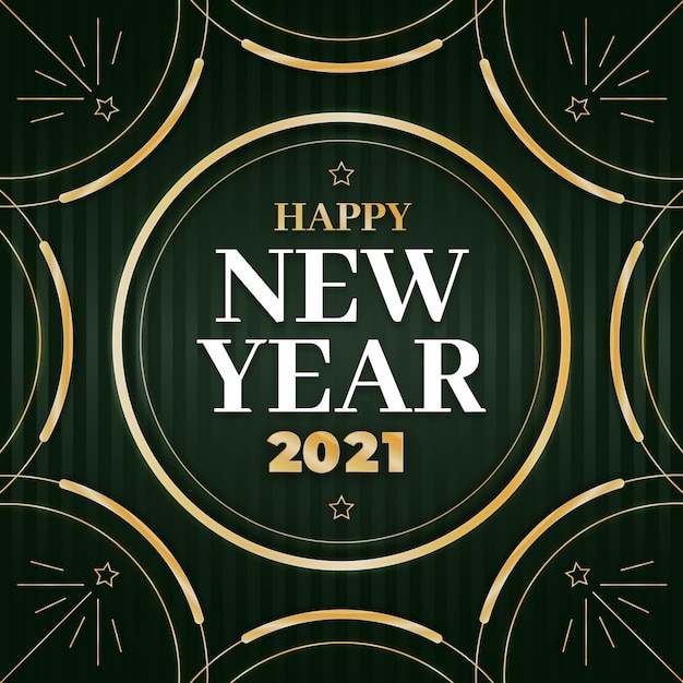 Vector flat design new year 2021