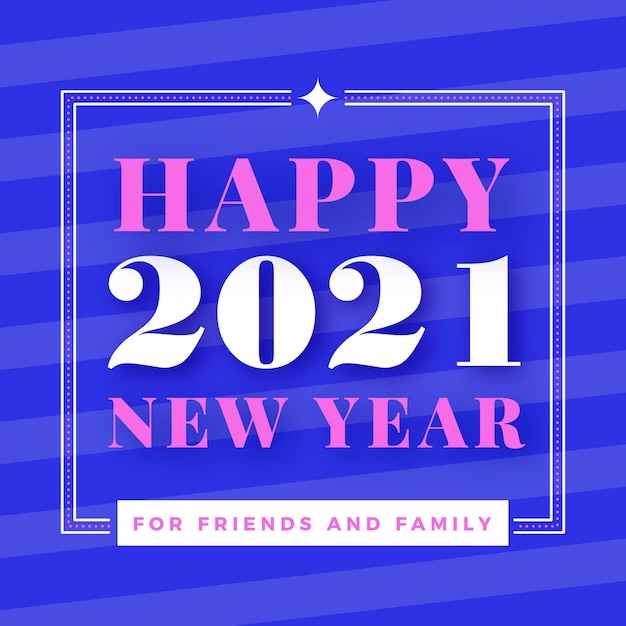 Flat design new year 2021