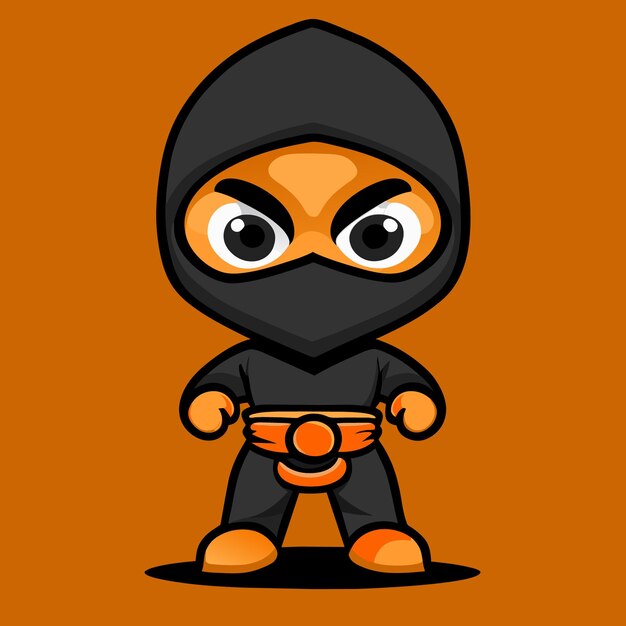 Flat design ninja mascot art collection