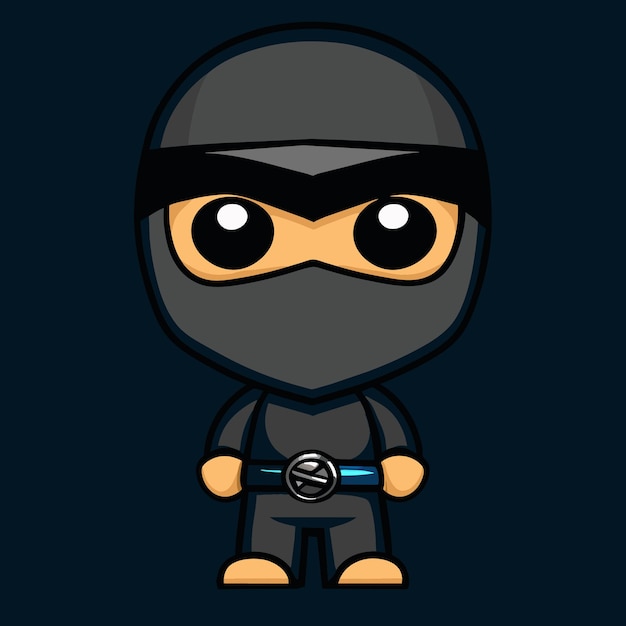 Flat design ninja mascot vector collection