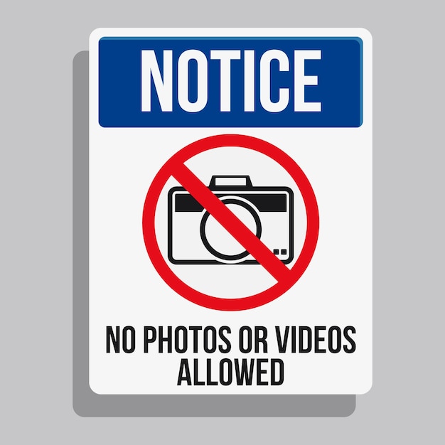 Vector flat design no photo sign