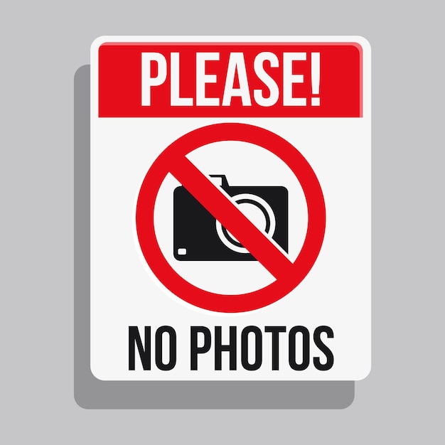 Vector flat design no photo sign