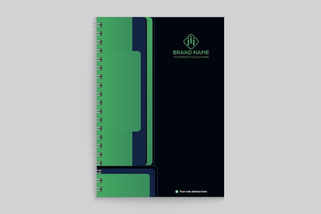 Flat design  notebook design template