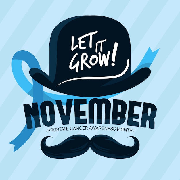 Flat design november let it grow background