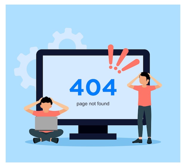 오류 404 페이지의 평면 디자인