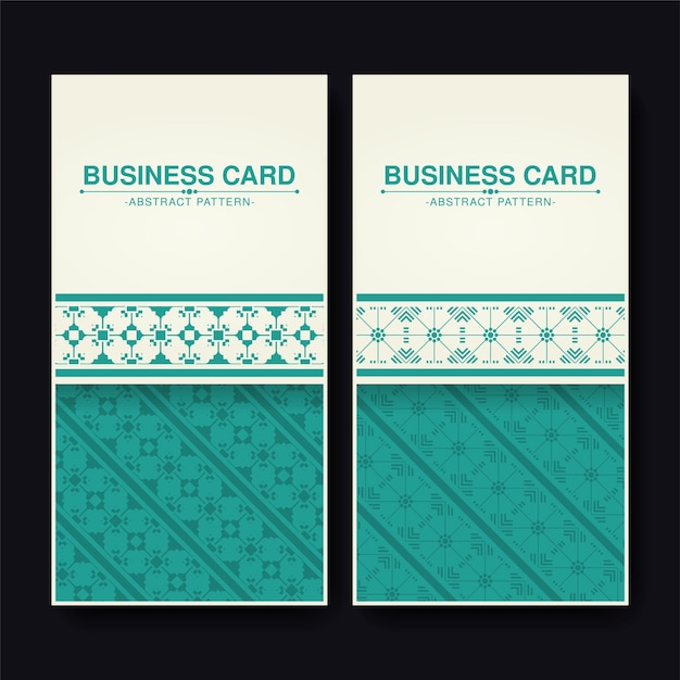 Flat design ornament pattern vertical card