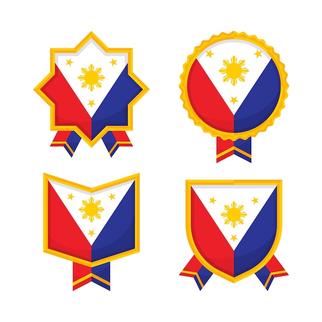 Flat design philippine flag