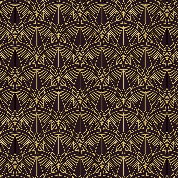 Vector flat design premium art deco background