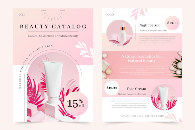 Vector flat design product catalog brochure