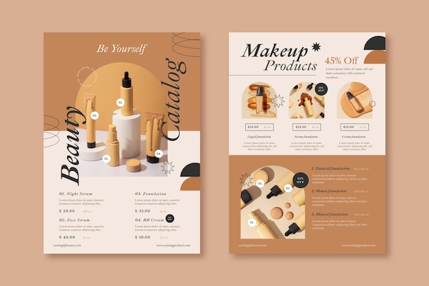 Vector flat design product catalog brochure