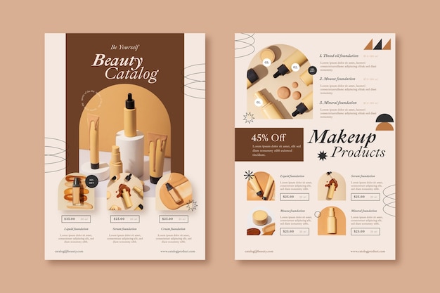 Vector flat design product catalog brochure