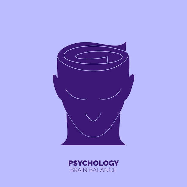 Vector flat design psychology symbol