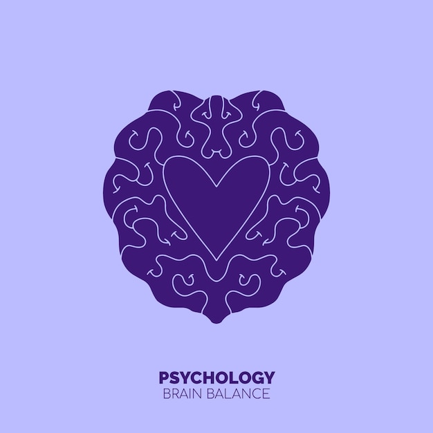 Vector flat design psychology symbol