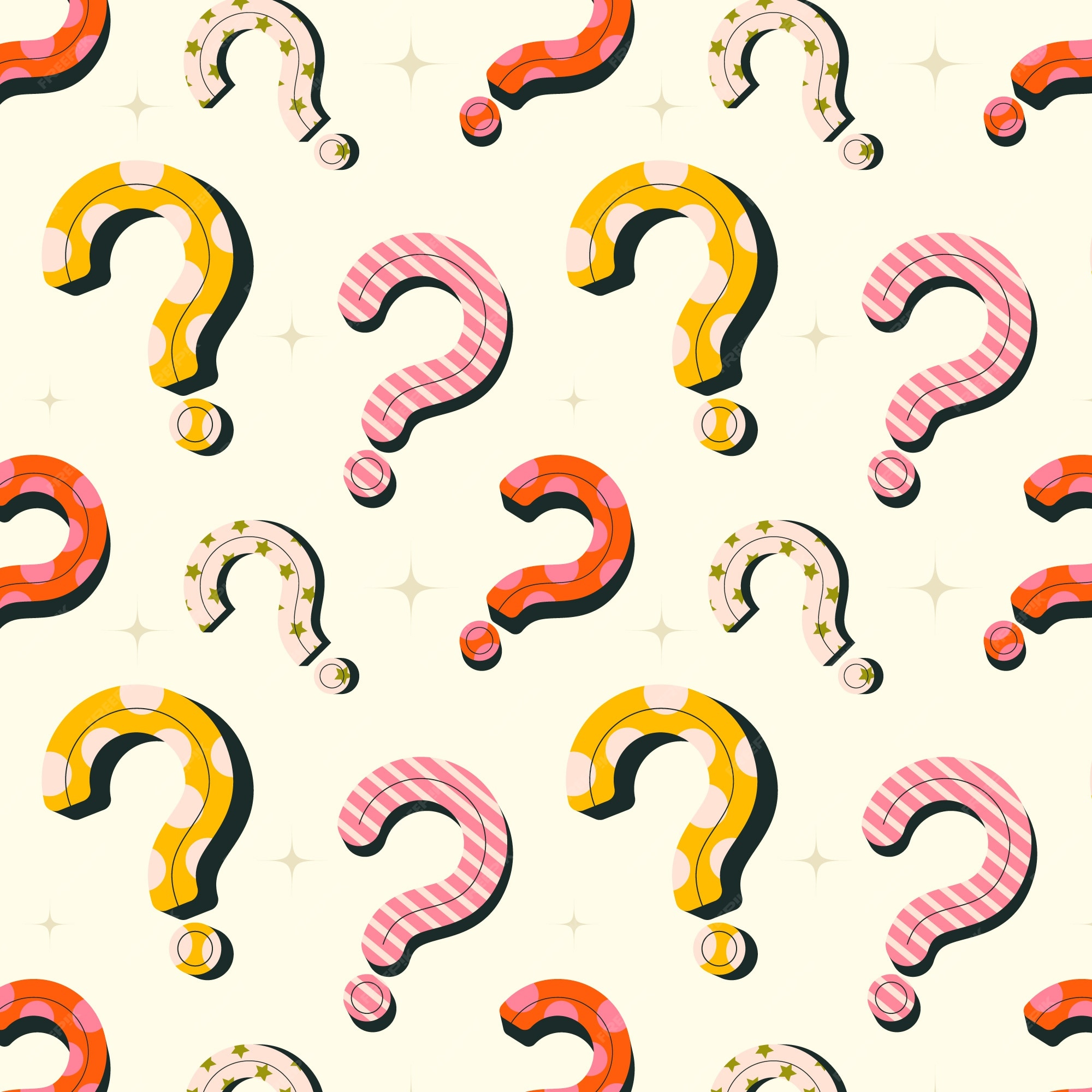 Premium Vector | Flat design question mark pattern