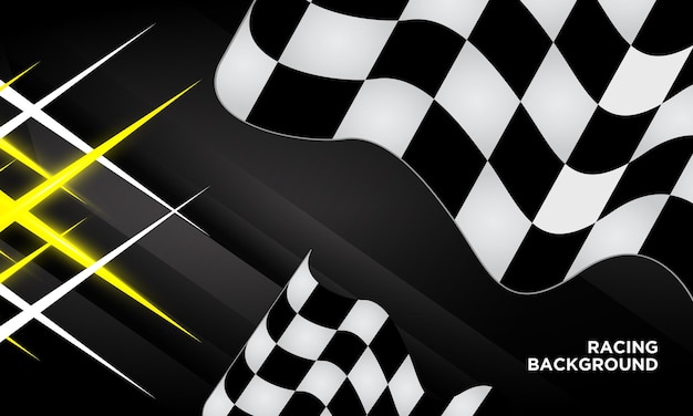 Flat design racing background trendy racing background design vector