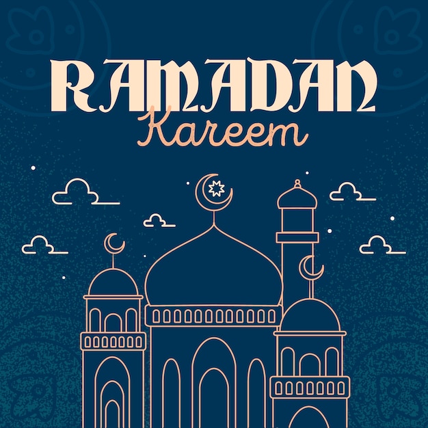 Flat design ramadan fast