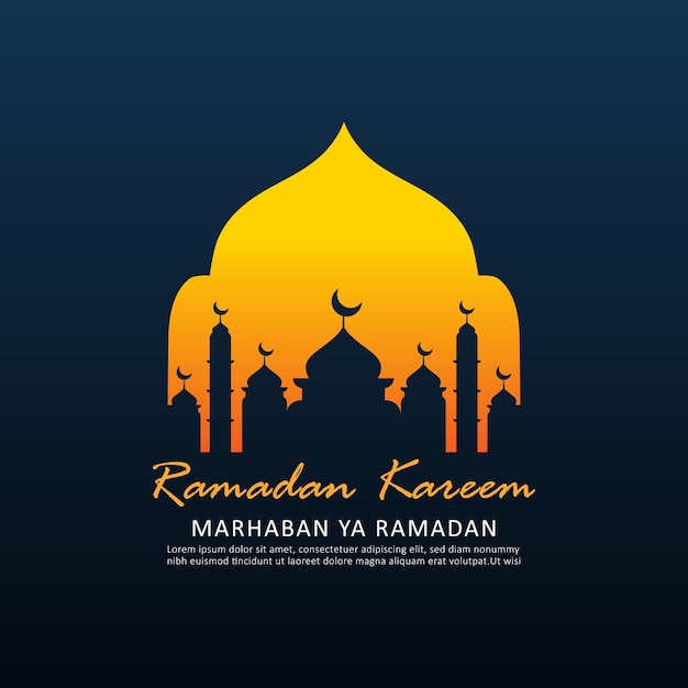 Concetto di ramadan kareem design piatto