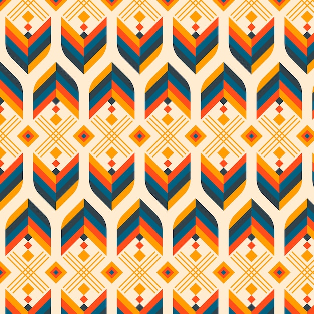 flat design  retro renew pattern