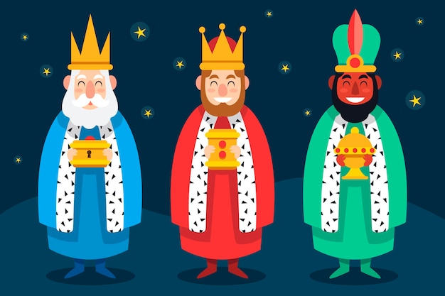 벡터 평면 디자인 reyes magos