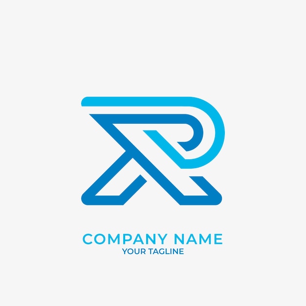 Вектор Шаблон логотипа rx и xr с плоским дизайном