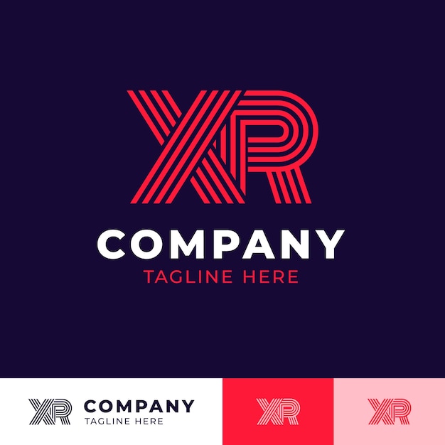 Vector flat design rx or xr template