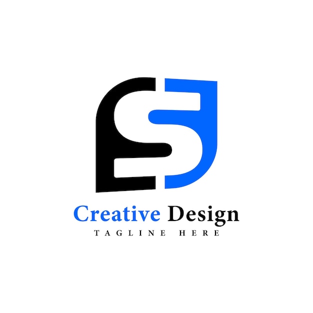 Flat design s logo template