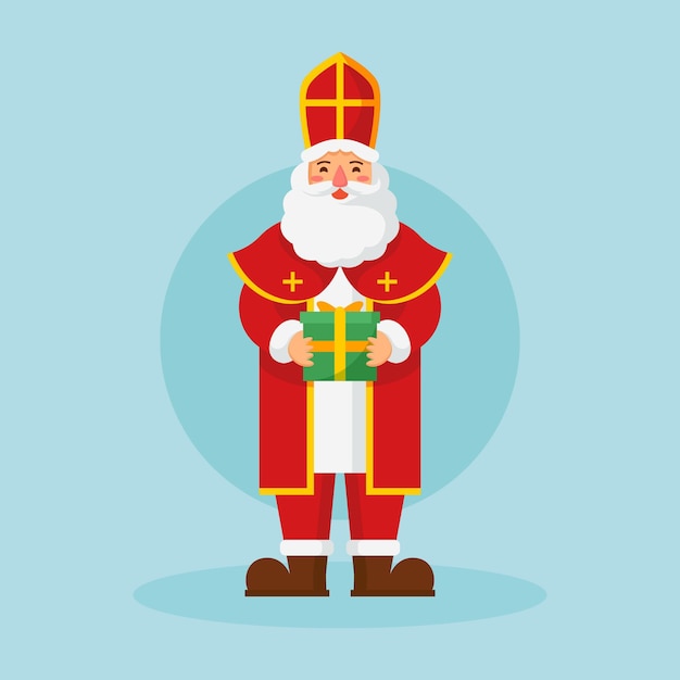 Flat design saint nicholas day concept