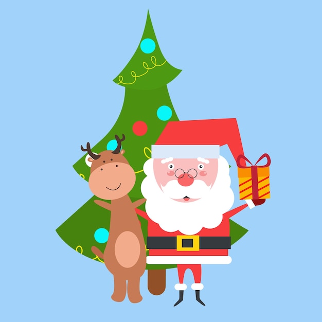 flat design santa clause