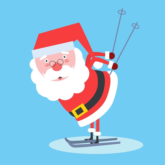 flat design santa clause