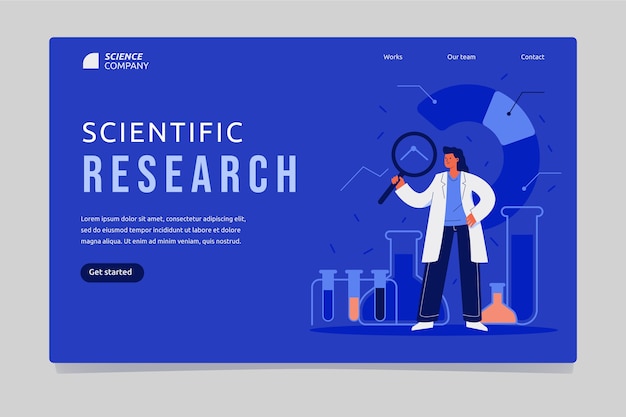 Vector flat design science landing page