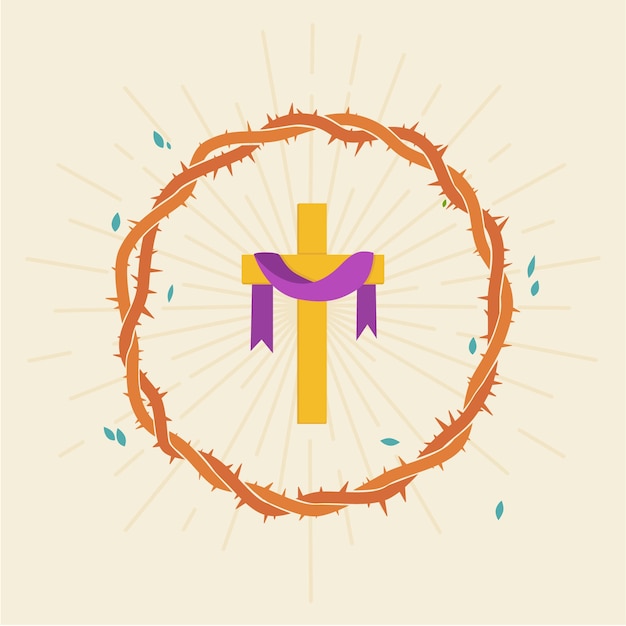 Vector flat design semana santa theme