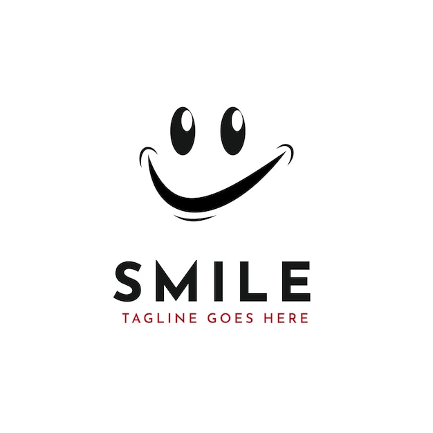 Flat design smile logo template