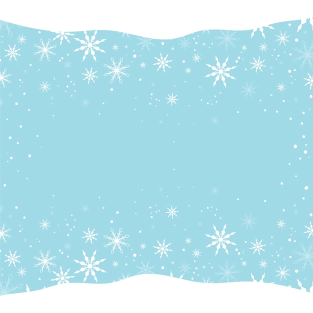 Flat design snowflake border