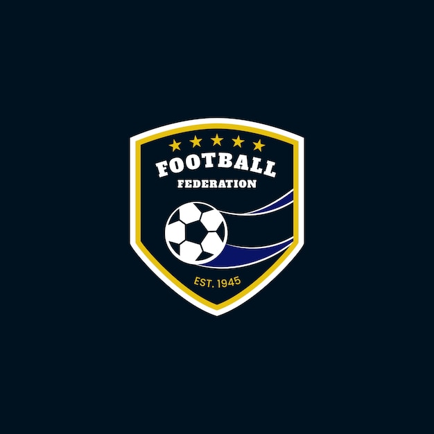 Vector flat design soccer logo template