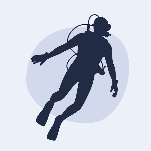 Vector flat design sport silhouette