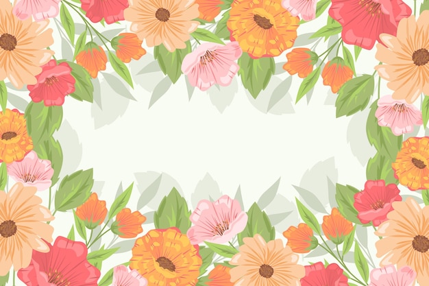 Vector flat design spring background