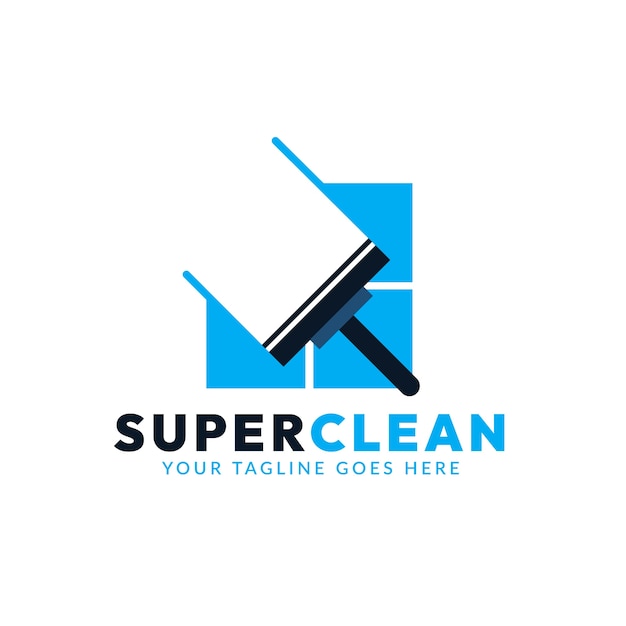 Vector flat design squeegee logo