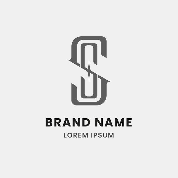 Flat design ss logo template