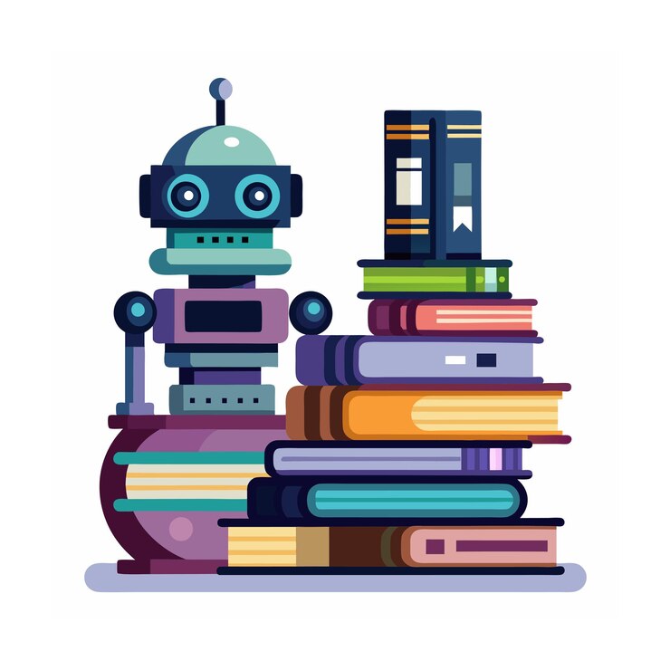 Vector flat design stack of books illustration
