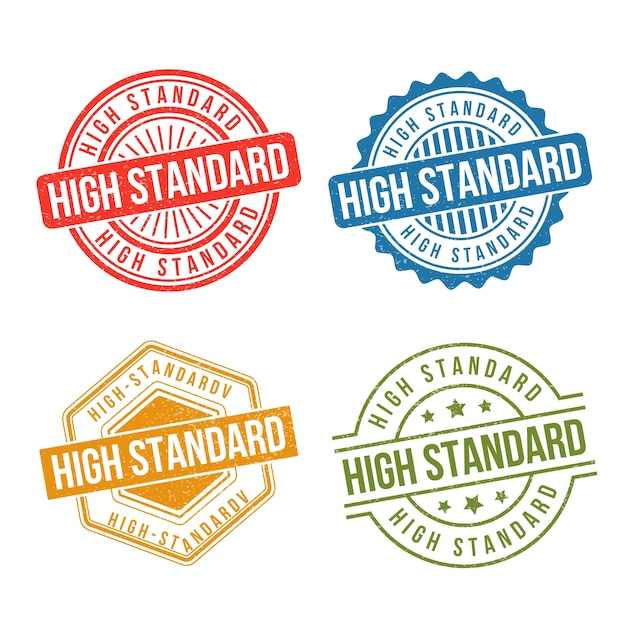 Vector flat design standard label design