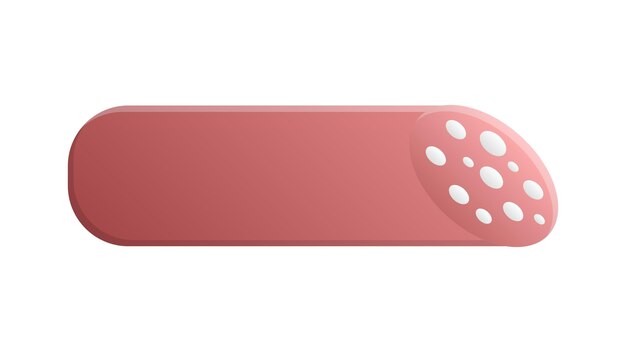 Flat Design Style Meat Icon Cured Salami